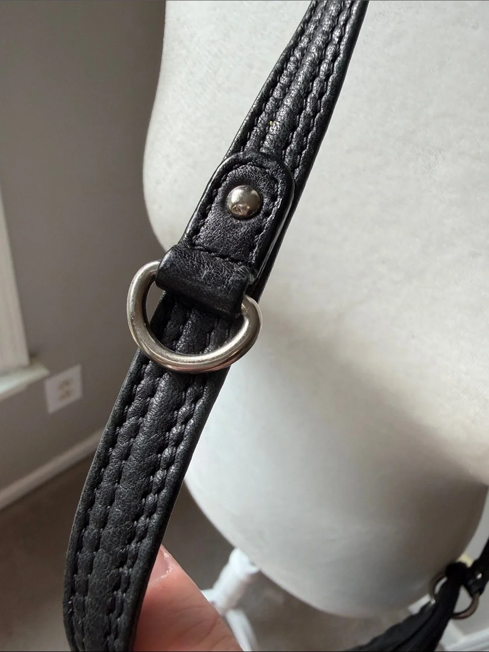 Classic Black Leather Crossbody Bag